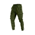 thumbnail image 1 of FAIWAD Mens Casual Cargo Pants Elastic Waist Drawstring Stretch Joggers Pants with Multiple-Pockets, 1 of 6