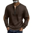 thumbnail image 1 of FAIWAD Mens Corduroy Shirts Quarter Zip Long Sleeve Patchwork Pullover Casual Athletic Loose Sweatshirts, 1 of 6
