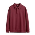 thumbnail image 1 of FAIWAD Mens Long Sleeve Shirts Casual Button Up Lapel Pullover Fall Winter Golf Work Shirts, 1 of 6