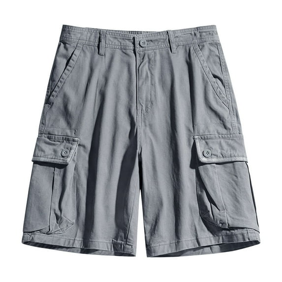 FAIWAD Mens Multi-Pockets Cargo Shorts High Waist Lounge Shorts Streetwear Loose Workout Shorts