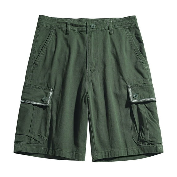 FAIWAD Mens Multi-Pockets Cargo Shorts High Waist Lounge Shorts Streetwear Loose Workout Shorts