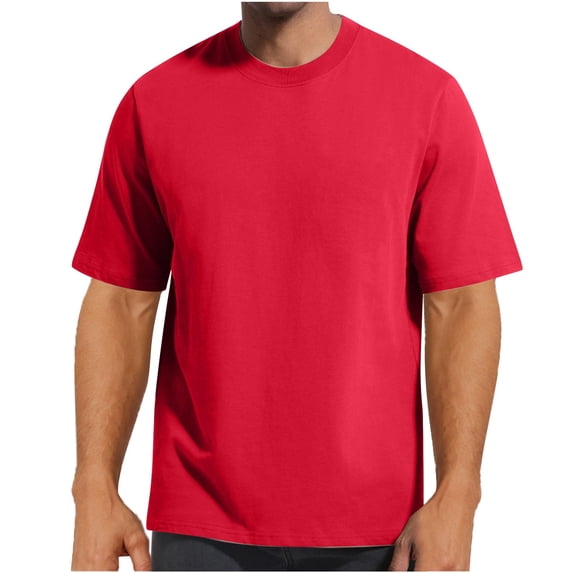 FAIWAD Mens T-Shirt Casual Basic Short Sleeve Crew Neck Plain Tops Summer Sports Athletic Tshirts