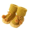 thumbnail image 1 of FAIWAD Newborn Baby Booties Sock Shoes Boys Girls Infant Crochet Cozy Indoor Walking Shoes, 1 of 2