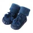 thumbnail image 1 of FAIWAD Newborn Baby Booties Sock Shoes Boys Girls Infant Crochet Cozy Indoor Walking Shoes, 1 of 2