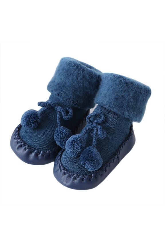 Newborn Baby Booties Sock Shoes Boys Girls Infant Crochet Cozy Indoor Walking Shoes
