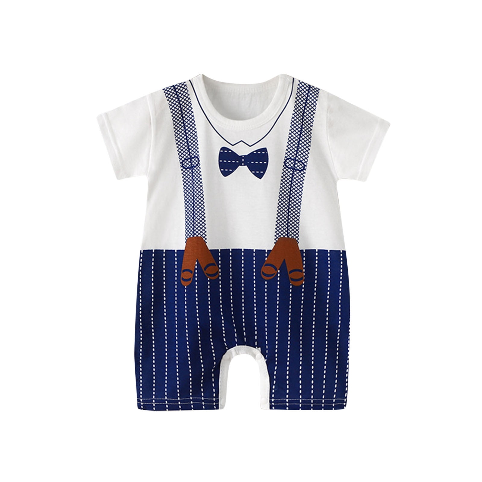 Summer Arrival Baby Boys Striped Short Sleeves bodysuit main image 1