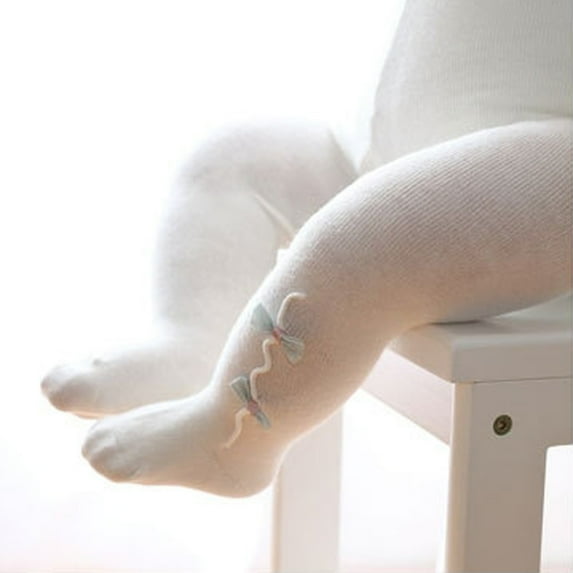 FAIWAD Newborn Baby Girls Cotton Tights Infant Bowknot Soft Knit Stockings Stretchy Daily Pantyhose
