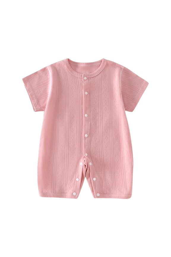 Newborn Baby Unisex Cotton Romper Summer Jumpsuit Outfits Infant Boys Girls Cute Soft Bodysuit for Toddler