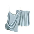 thumbnail image 1 of FAIWAD Pajamas Set Women's V-Neck Sleeveless Sleepwear 2 Piece Soft Cami Set with Short Pants Nightwear, 1 of 4