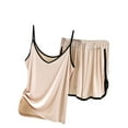 thumbnail image 1 of FAIWAD Pajamas Set Women's V-Neck Sleeveless Sleepwear 2 Piece Soft Cami Set with Short Pants Nightwear, 1 of 3
