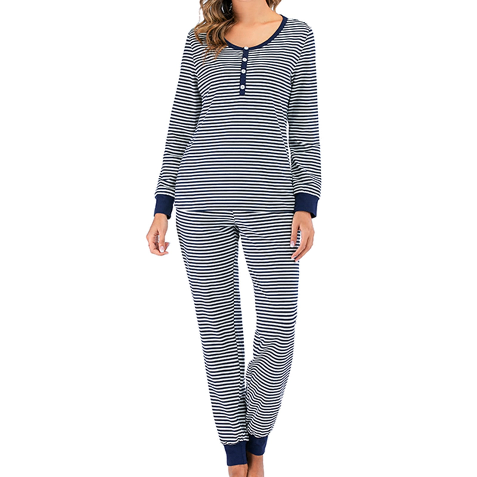 Women's 2 Pieces Satin Pajama Set With Pants Long Sleeve
