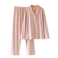 thumbnail image 1 of FAIWAD Pajamas for Women Set Long Sleeve Button Down Top and Pants Nightwear Fall Winter Warm Home Clothes, 1 of 9
