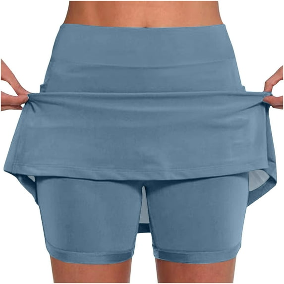 FAIWAD Quick Dry Athletic Skorts for Women Golf Tennis Mini Skirt High Waisted Stretch Summer Skirts with Inner Shorts