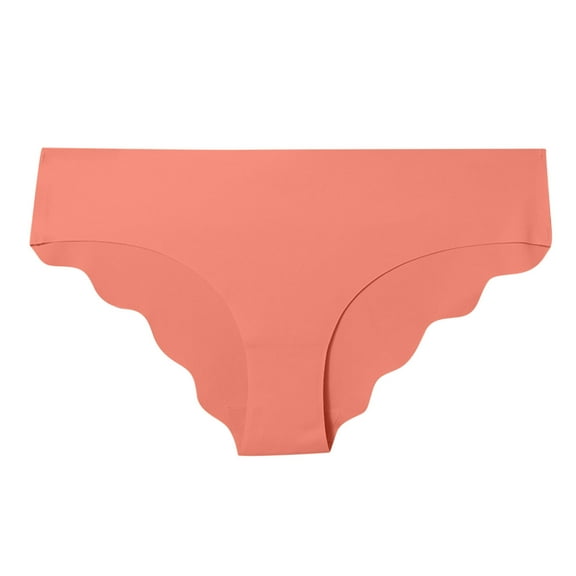 FAIWAD Seamless Underwear for Women No Show Ice Silk Breathable Hipster Wavy Sides Stretchy Panties