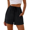 thumbnail image 1 of FAIWAD Shorts for Women Summer High Waisted Drawstring Shorts Casual Loose Beach Boho Outfits, 1 of 9