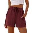 thumbnail image 1 of FAIWAD Shorts for Women Summer High Waisted Drawstring Shorts Casual Loose Beach Boho Outfits, 1 of 9