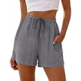 thumbnail image 1 of FAIWAD Shorts for Women Summer High Waisted Drawstring Shorts Casual Loose Beach Boho Outfits, 1 of 9