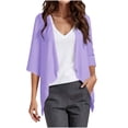 thumbnail image 1 of FAIWAD Summer Cardigans for Women Lightweight 3/4 Sleeve Open Front Beach Wear Cover Up Casual Loose Thin Clothes, 1 of 7