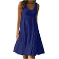 thumbnail image 1 of FAIWAD Sundresses for Women Casual Sleeveless Tiered Ruffle Dress Summer Flowy Boho Tank Dress, 1 of 5