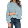 thumbnail image 1 of FAIWAD Sweaters for Women Long Sleeve Crew Neck Ribbed Knit Plus Size Pullover Dressy Casual Winter Knitwear, 1 of 7