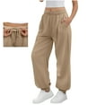 thumbnail image 1 of FAIWAD Sweatpants Women Drawstring High Waisted Cinch Bottom Sweat Pants Baggy Workout Comfy Joggers with Pockets, 1 of 9