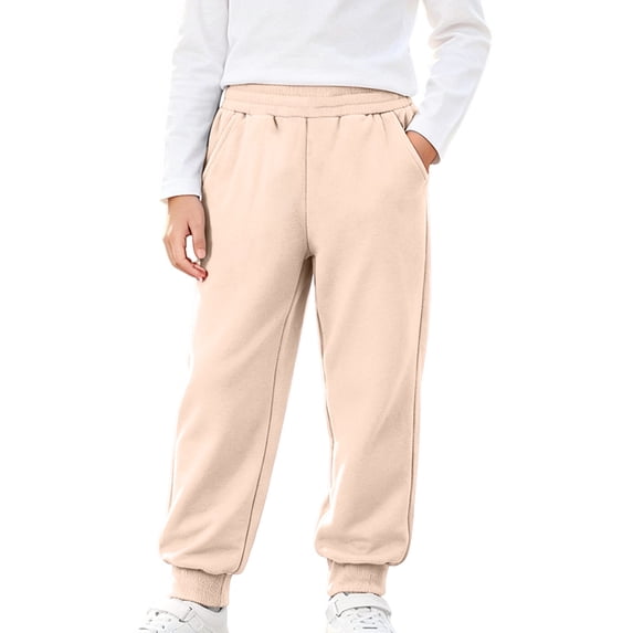 FAIWAD Sweatpants for Boys Girls Elastic Waist Baggy Cotton Joggers Kids Gym Running Clothes