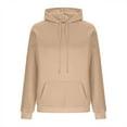 thumbnail image 1 of FAIWAD Sweatshirt for Women Casual Long Sleeve Glitter Rhinestone Hoodies Solid Color Pocket Hoodies Sparkly Streeetwear, 1 of 2