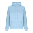thumbnail image 1 of FAIWAD Sweatshirt for Women Casual Long Sleeve Glitter Rhinestone Hoodies Solid Color Pocket Hoodies Sparkly Streeetwear, 1 of 2