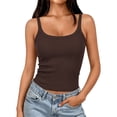 thumbnail image 1 of FAIWAD Tank Tops for Women Summer Sleeveless Ribbed Round Neck Slim Fitted Going out Tops Plus Size Layering Shirts, 1 of 8