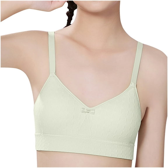 FAIWAD Teen Girls Seamless Training Bra Adjustable Straps Sports Bras Breathable Comfy Soft Underwear for Girls