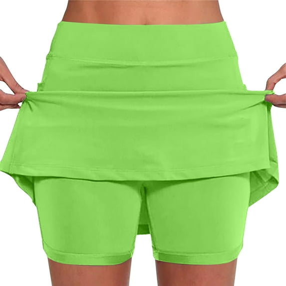 FAIWAD Tennis Skorts for Woman Workout Gym Running Quick Dry Shorts Athletci Golf Yoga Skirts Inner Shorts