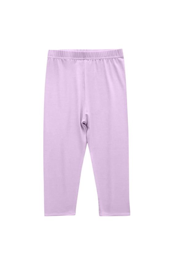 Tights for Girls Elastic Waisted Ankle Length Pant Teen Solid Color Legging Yoga Workout Clothes