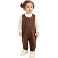 thumbnail image 1 of FAIWAD Toddler Boys Girls Jumpsuit Sleeveless Zipper Button Up Overall Footless Solid Color Outfits, 1 of 6