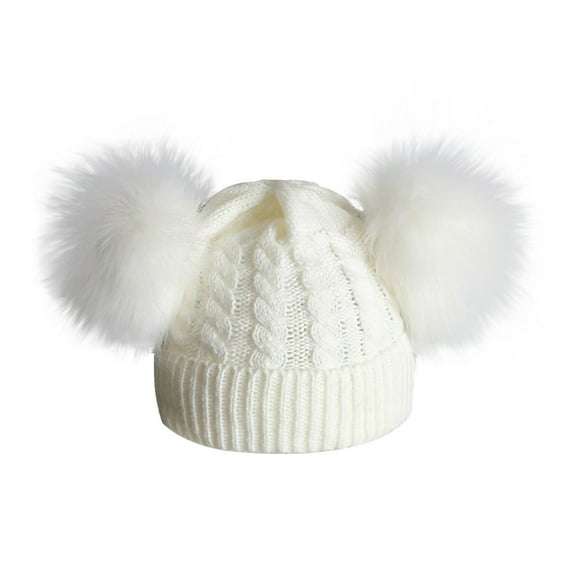 FAIWAD Toddler Boys Girls Knit Hats Fleece Lined Winter Caps Kids Cute Warm Soft Ski Hats Child Crochet Beanie