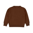 thumbnail image 1 of FAIWAD Toddler Boys Girls Knit Sweater Long Sleeve Crewneck Knitwear Thick Warm Pullover Tops Kids Fall Winter Clothes, 1 of 6