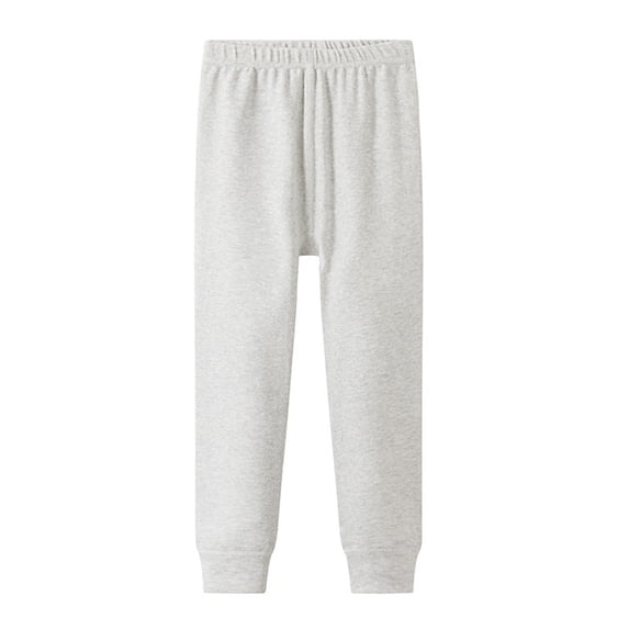 FAIWAD Toddler Boys Girls Pajamas Pants Kids Elastic Waist Full Length Pants Unisex Winter Warm Stretchy Trousers
