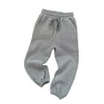 thumbnail image 1 of FAIWAD Toddler Boys Girls Solid Color Sweatpants Kids Casual Elastic Waisted Drawstring Plain Jogger Pants with Pockets, 1 of 3