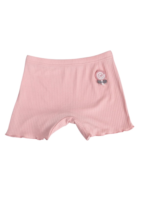 Toddler Girl Shorts Ribbed Ruffle Cotton Boyshorts Kids Elastic Waist Casual Breathable Shorts Summer Brief Panties