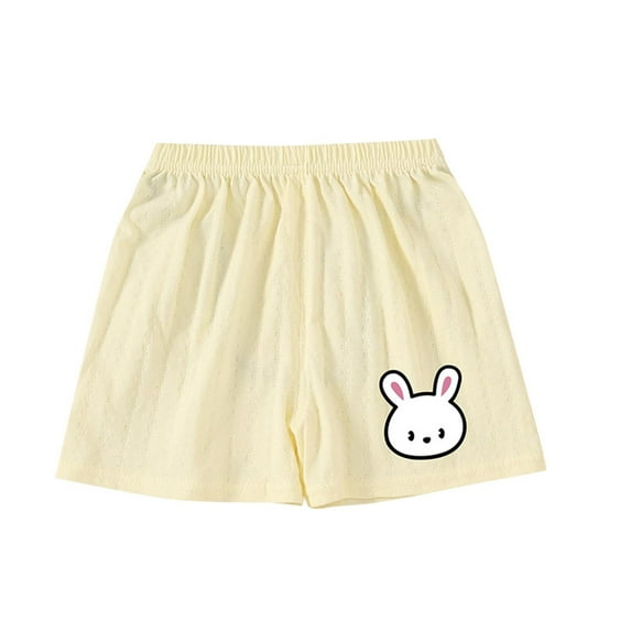 FAIWAD Toddler Girls Boys Cotton Shorts Elastic Waist Cute Print Shorts Summer Breathable Thin Workout 0-3Years