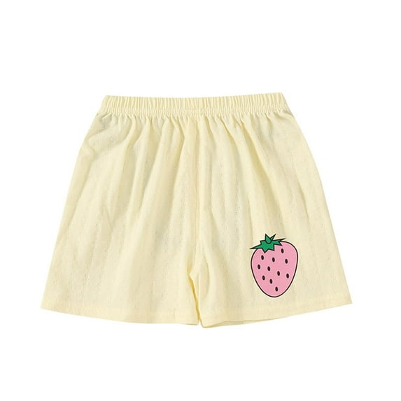 FAIWAD Toddler Girls Boys Cotton Shorts Elastic Waist Cute Print Shorts Summer Breathable Thin Workout 0-3Years