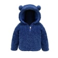 thumbnail image 1 of FAIWAD Toddler Girls Boys Fleece Jacket Zip up Hoodie Soft Warm Fall Winter Outerwear for Boys and Girls, 1 of 4