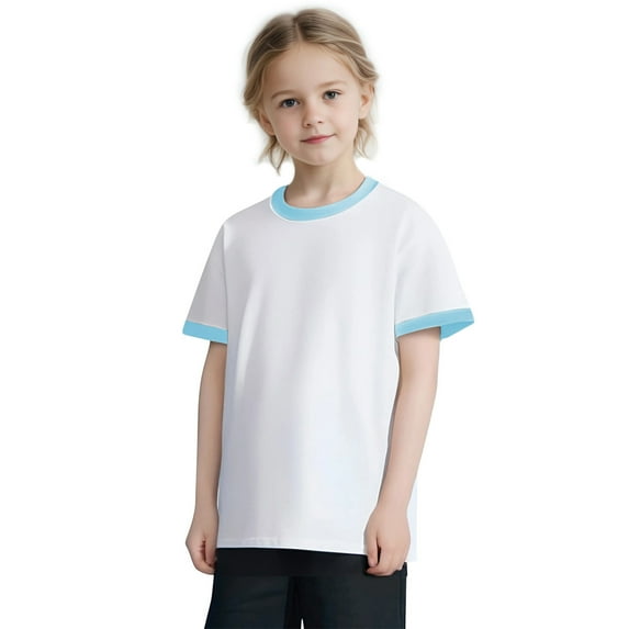 FAIWAD Toddler Girls Boys Short Sleeve Cotton Tops Summer Crew Neck T-Shirts Kids Casual Sport Daily Shirts
