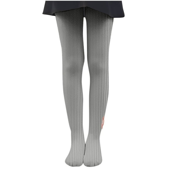 FAIWAD Toddler Girls Cable Knit Footed Leggings Solid Color Stretchy Ballet Dance Stocking Cute Thin Pantyhose 3-12Y