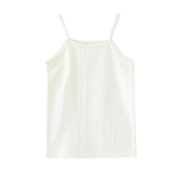 FAIWAD Toddler Girls Camisole Summer Spaghetti Strap Tank Top Teen Girls Basic Stretch Sleeveless T-Shirt