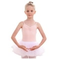 thumbnail image 1 of FAIWAD Toddler Girls Crisscross Back Straps Dance Leotards Button Open Crotch Romper with Puffy Skirts, 1 of 4