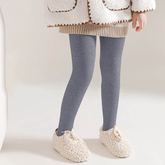 FAIWAD Toddler Girls Fleece Lined Leggings High Waist Thick Warm Tights Kids Stretchy Full Length Length Pants