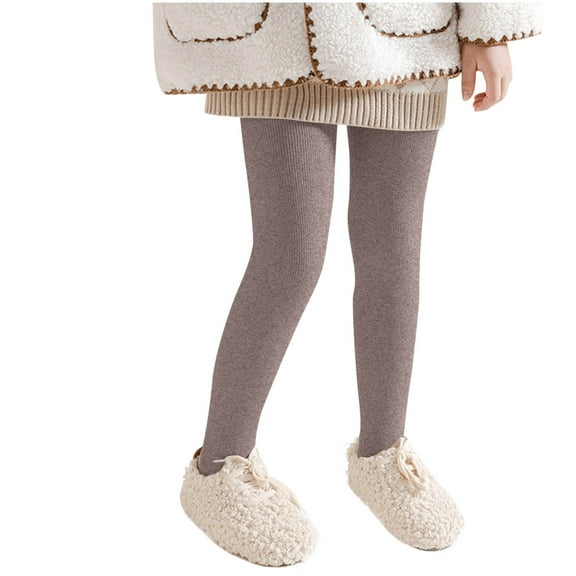 FAIWAD Toddler Girls Fleece Lined Leggings High Waist Thick Warm Tights Kids Stretchy Full Length Length Pants