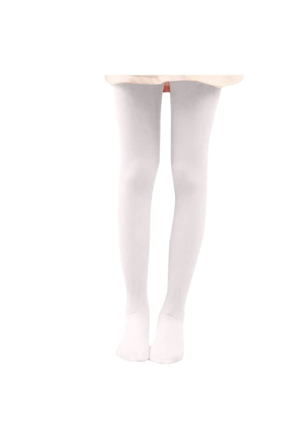 Toddler Girls Opaque Pantyhose Solid Color Ballet Footed Tights Stretch High Waisted Dance Socks Baselayer Leggings