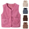 thumbnail image 1 of FAIWAD Toddler Infant Fall Winter Sleeveless Jacket Baby Kids Girls Boys Fuzzy Fleece Warm Waistcoat with Pockets, 1 of 3