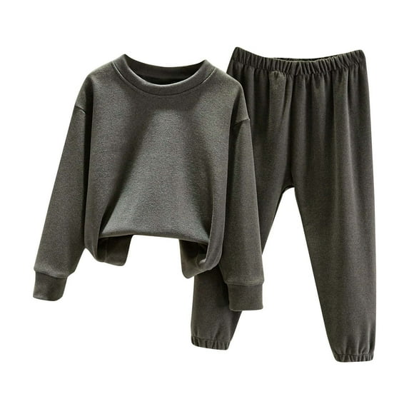 FAIWAD Toddler Kids Winter 2 Piece Set Soft Pullover Tops Matching Stretch Pants Casual Suit for Girl Boy